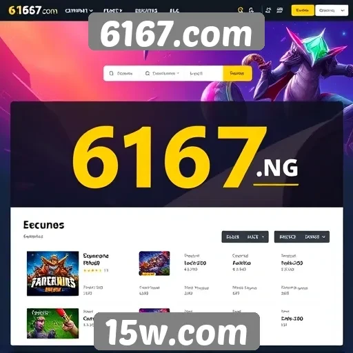 Interface do usuário do 6167.com é intuitiva